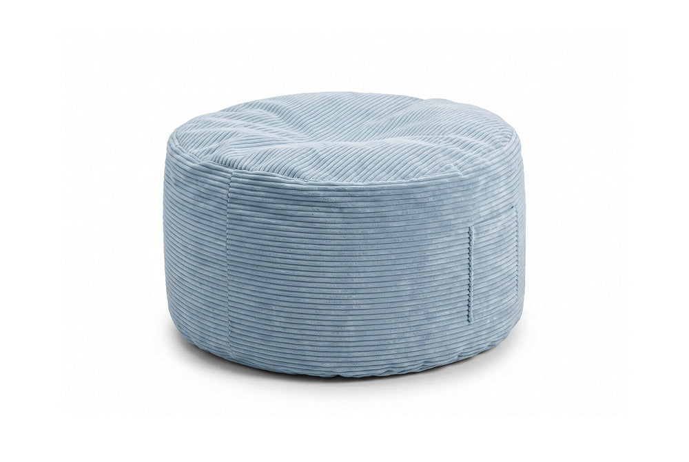 Futon Bean Bag Corduroy w kolorze Sky Sugar jako pufa