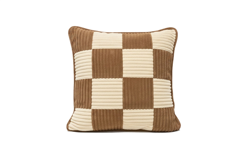 Check Cushion Chocolate Vanilla, strona w szachownicę