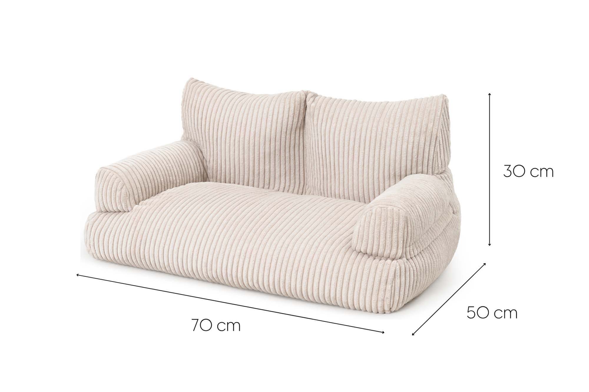 Pet Sofa Corduroy Vanilla