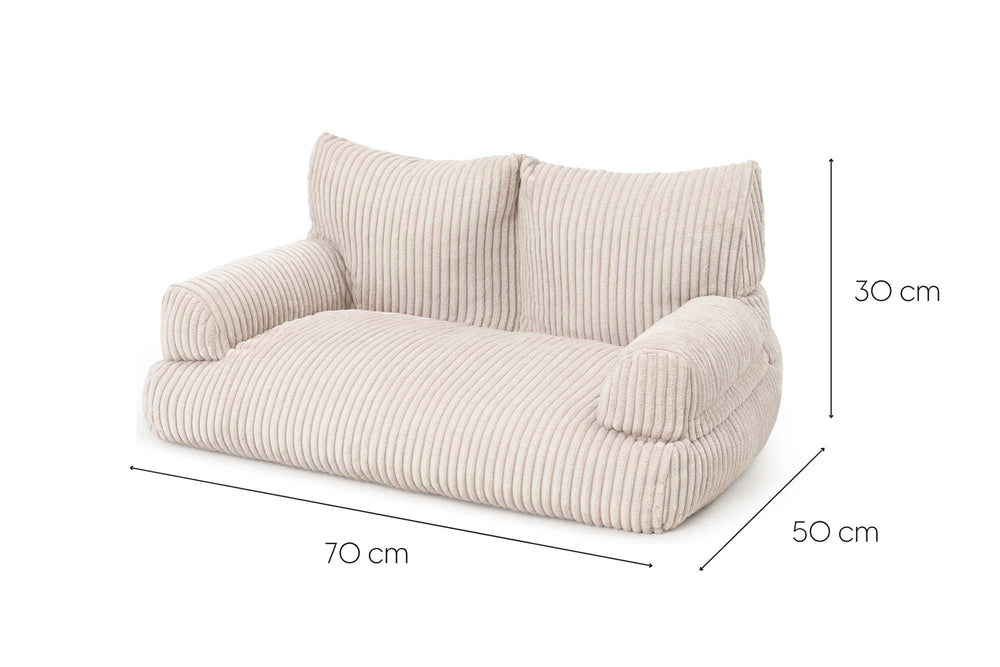 Wymiary Pet Sofa: szerokość 70 cm, głębokość 50 cm, wysokość 30 cm