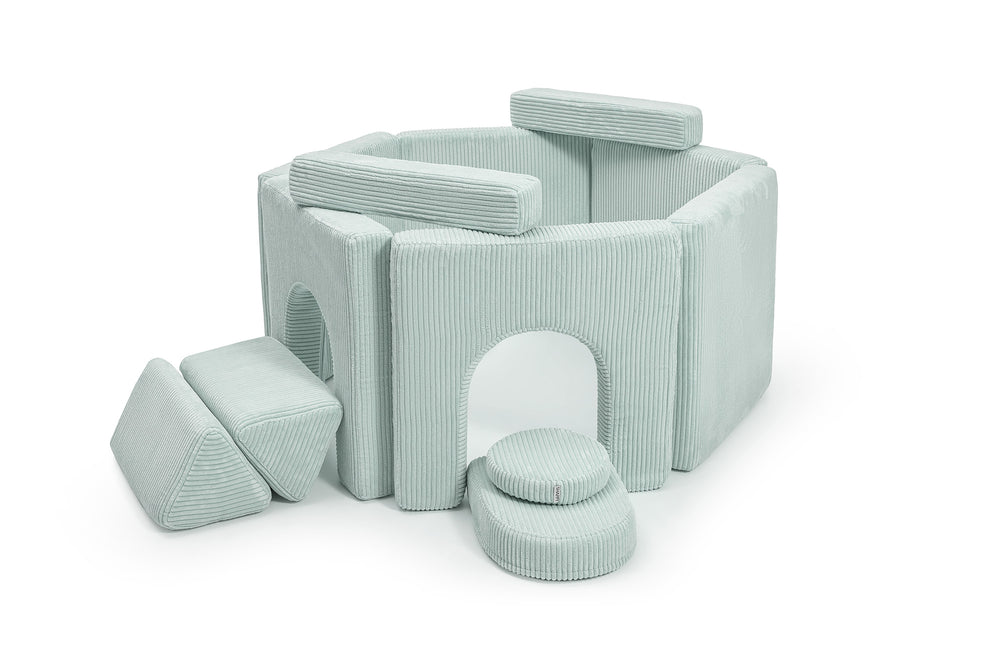 Baza zbudowana z Arches Mini i sofy Mini w kolorze Peppermint