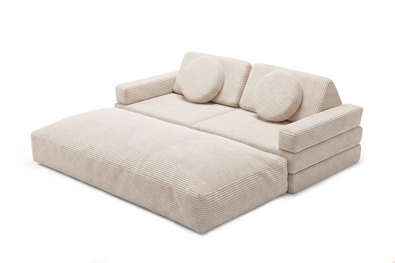 Futon Bean Bag Corduroy Vanilla