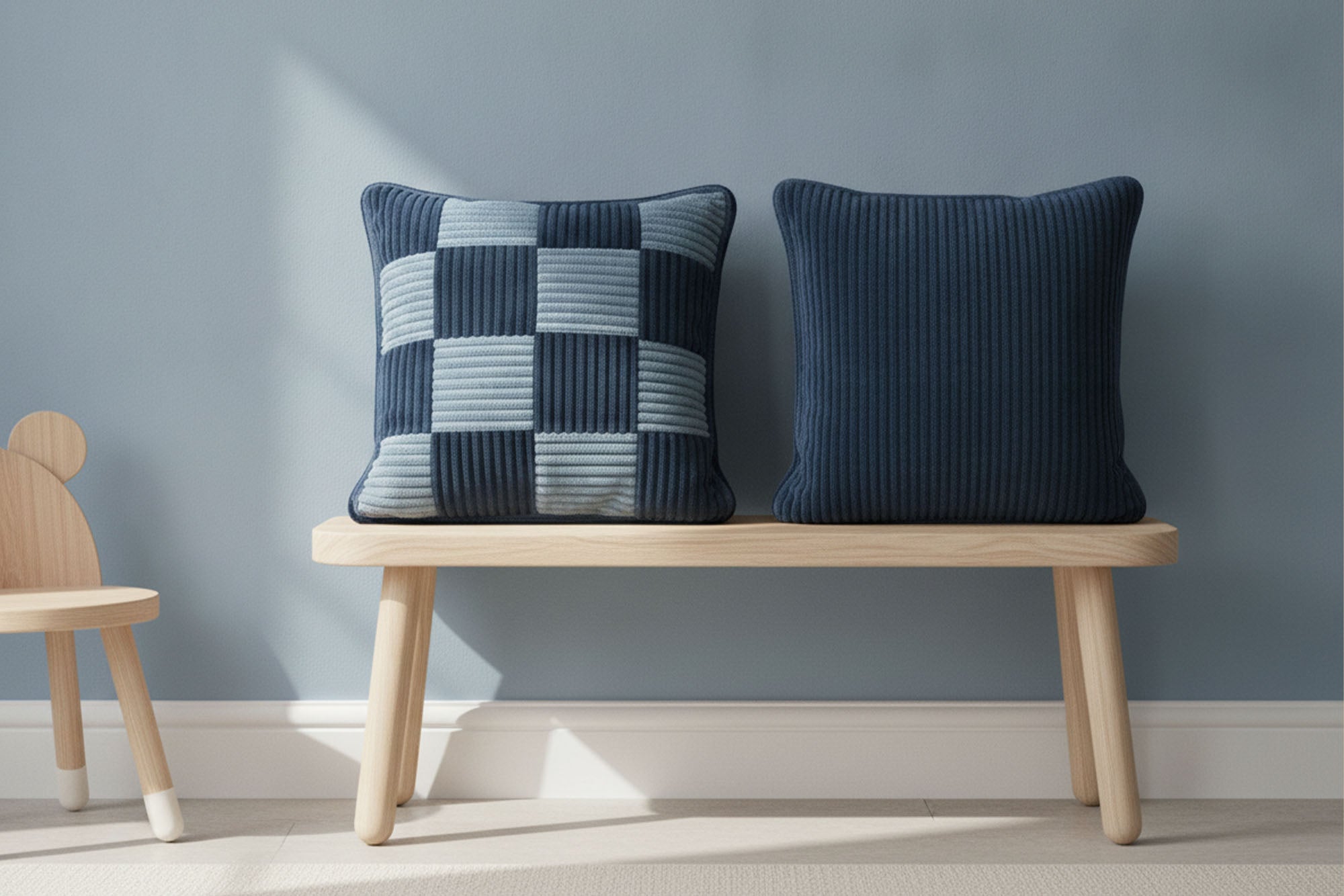Check Cushion Blueberry Sky Sugar