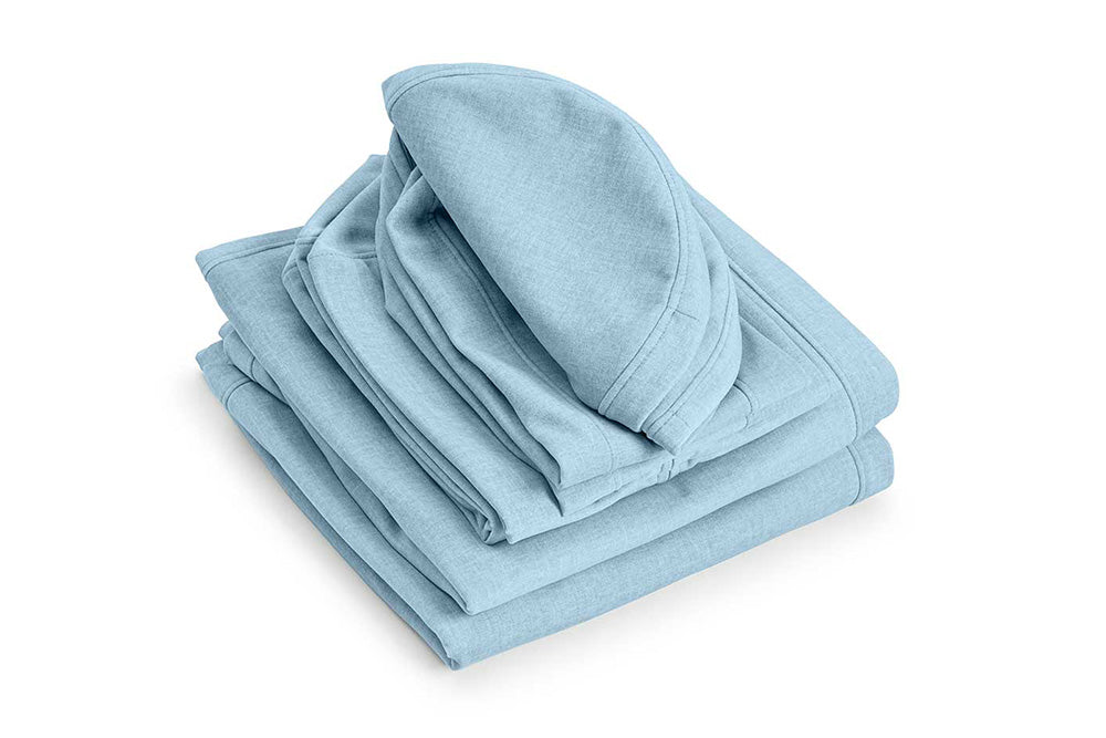 Pokrowiec Play Sofa Original w kolorze Sky Blue, złożony komplet pokrowców