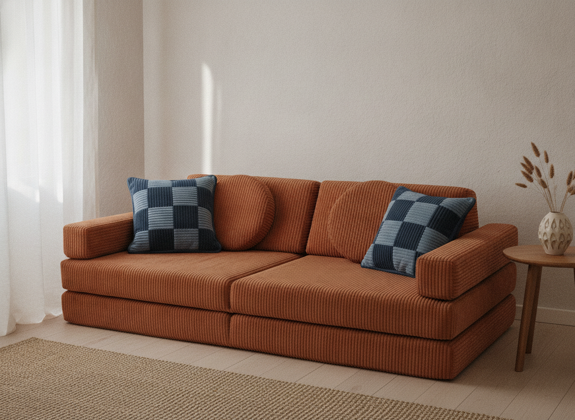 Check Cushion Blueberry Sky Sugar
