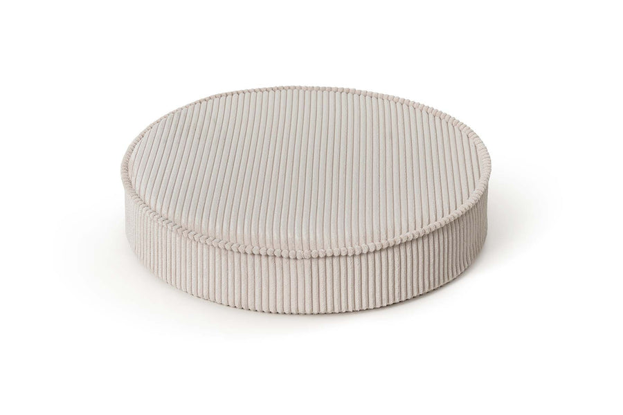 Pufa Yuka Vanilla, sztruksowa pufa podłogowa