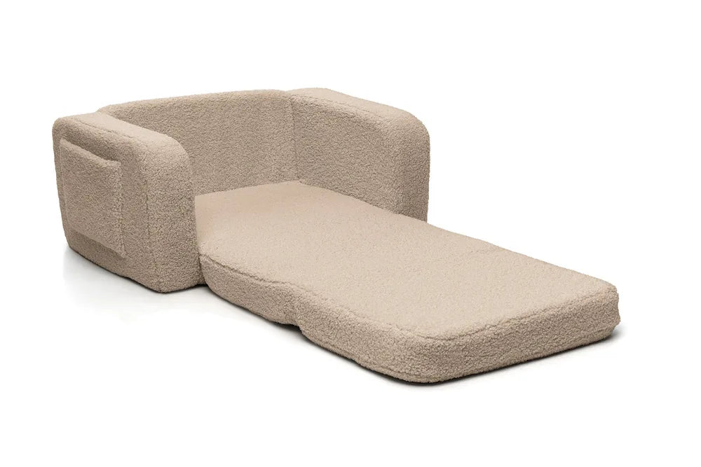 Lumi Chair Teddy rozłożony jako mata