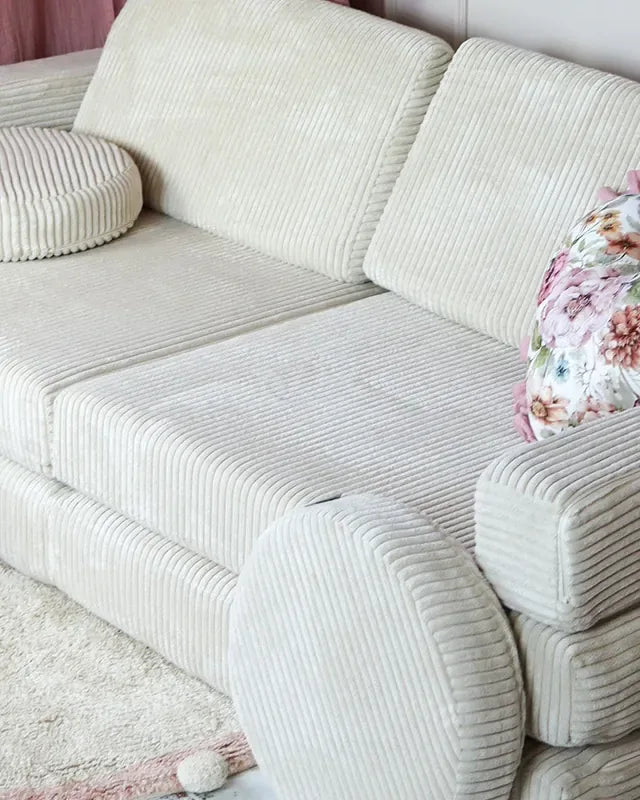 Sofa do zabawy Pure Corduroy w kolorze Vanilla