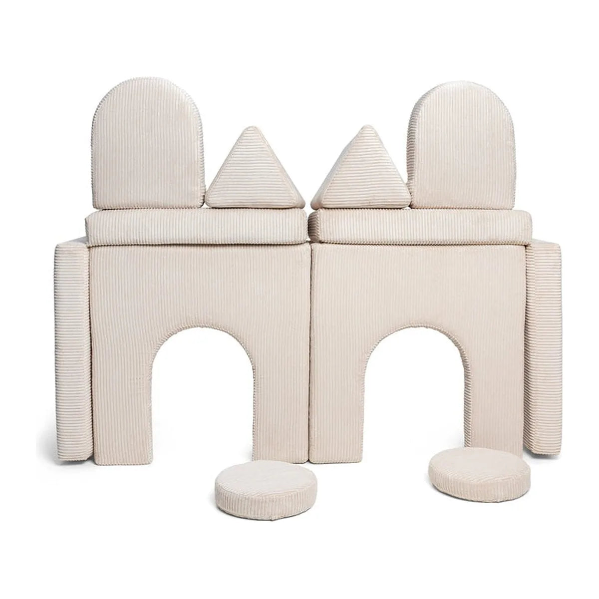 Sofa Pure Corduroy i łuki Arches w kolorze Vanilla, zestaw